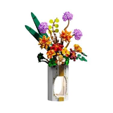 Imagem de Blocos De Montar De Flores Eternas Românticas: Rosa, Orquídea, Girasso