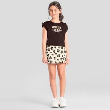 Imagem de Conjunto infantil menina animal print Brandili-Feminino