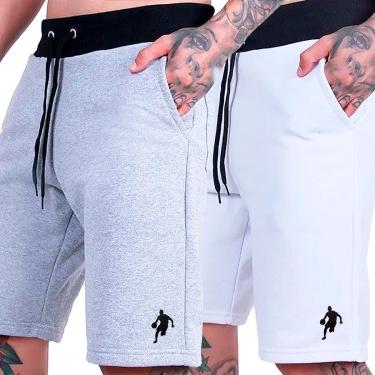 Imagem de Kit 2 Bermudas Shorts Moletom Masculino Dibre Esportivo Plus Size-Masculino