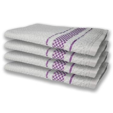 Imagem de 4 Panos De Prato Atoalhado Felpudo 370G/M² Premium Roxo