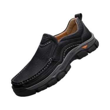 Imagem de Sapatos Casuais Masculinos De Couro Tamanho Grande Antiderrapantes Res