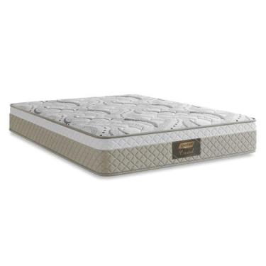 Imagem de Colchão Casal Cristal Molas Ensacadas 138x188x23cm - Gazin, Bege / Bra