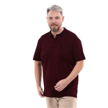 Imagem de Camisa Polo Plus Masculina Piquet Algodão Casual