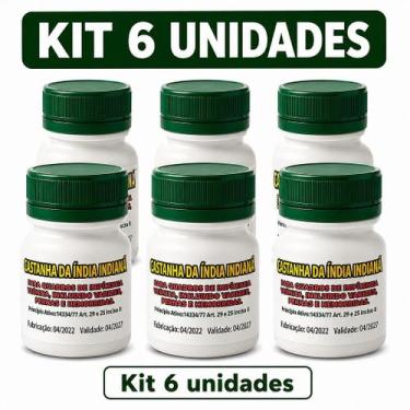 Imagem de Kit 6 Frascos de Castanha da Índia Indiana - Suplemento Alimentar Natu