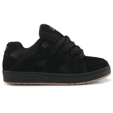 Imagem de Tênis Qix Plaza 2 Retro Preto Robusto Fat Lace Cadarço Extra-Masculino