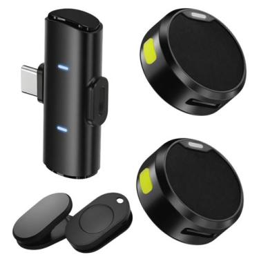Imagem de Microfone Lapela Sem Fio USB C Gravação Profissional - MDM