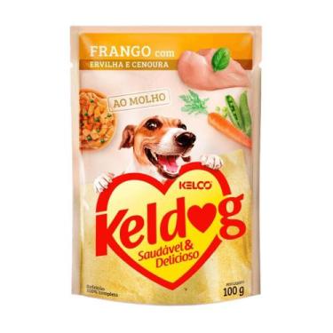 Imagem de Ração Úmida para Cães Frango com Ervilha e Cenoura ao Molho 100 g  Kel