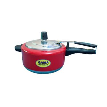 Imagem de panela de pressão de 3 litros na cor vermelho com revestimento Teflon 