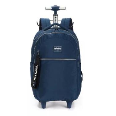 Imagem de Mochila de Rodinhas e Costas Escolar Azul Marinho Up4you