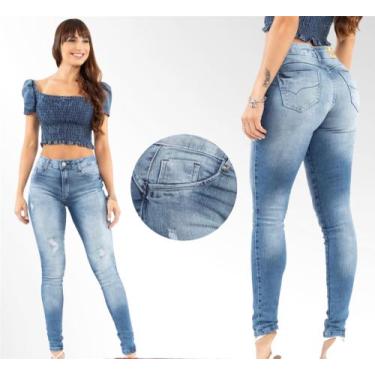 Imagem de Calça jeans skinny  feminina - Bio tipo jeans , 40