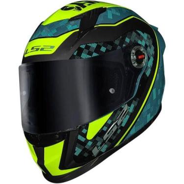 Imagem de Capacete LS2 FF358 S Striker, Azul/Amarelo, 58