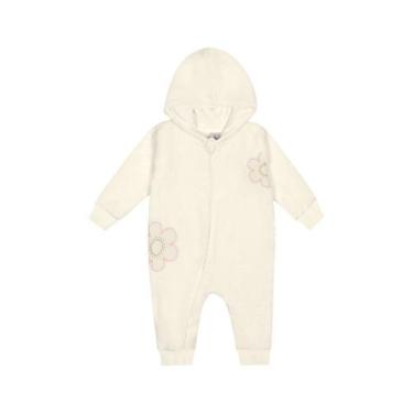 Imagem de Macacão para bebê menina em Fleece Kiko ref 12462, M, Offwhite