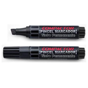 Imagem de Pincel Marcador Permanente Recarregável cor Preto - Compactor