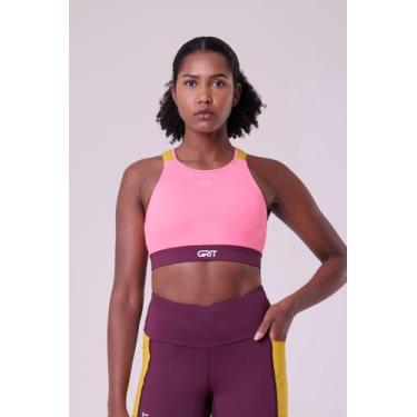 Imagem de Top grit bossa nadador c/ bolso ajustavel rosa/vinho/mostarda - AUTHEN
