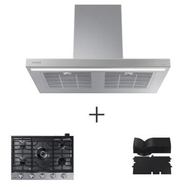 Imagem de Coifa de Parede Samsung 75cm Inox NK30CB600 + Cooktop a Gás Samsung  0