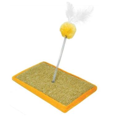 Imagem de Brinquedo Arranhador São Pet para Gatos Carpete Bege
