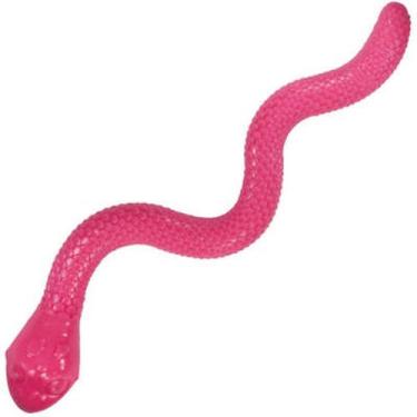 Imagem de Brinquedo Cobra TPR com Dispenser para Ração Rosa para Cães - Jambo