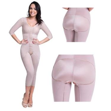 Imagem de Macacão Cinta Pós Cirúrgica Lipoenxertia Enxertia Glúteo Moldado Bumbu