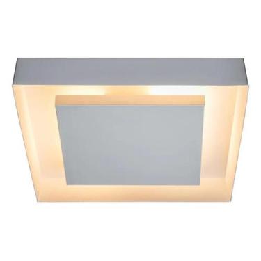 Imagem de Plafon LED Sobrepor 40x40 Metálico Alumínio 4 Lâmpadas Quadrado Modern