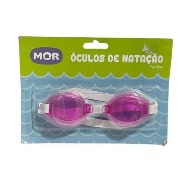 Imagem de Óculos de Natação Fashion Infantil com Tiras Reguláveis em PVC e Poliestireno Rosa Mor