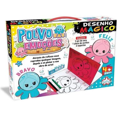 Imagem de Brinquedo Educativo Desenho Mágico Polvo Emoções Reutilizável Criatividade Big Star Brinquedos