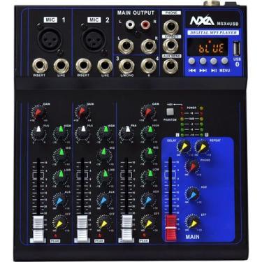 Imagem de Mesa de Som 4 Canais Com Bluetooth, EFX e USB MSX4 USB - NXA - NXA (NI