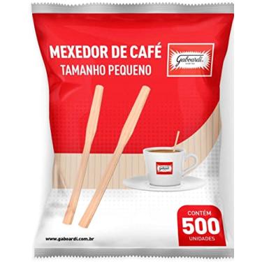Imagem de Mexedor Madeira 9cm Café Curto - 500 unidades Biodegradável