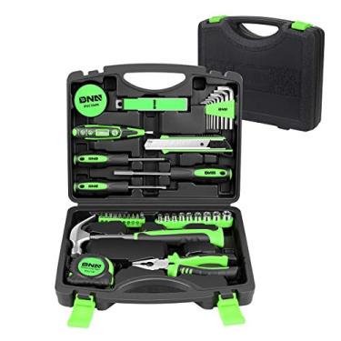 Imagem de DNA MOTORING Conjunto de ferramentas domésticas verde 46 peças para reparo eletrônico chave de fenda de precisão testador de tensão martelo kit faça você mesmo (TOOLS-00015)