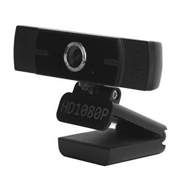 Imagem de PUSOKEI Webcam HD 1080p, webcam HD 1080p com capa de lente, USB Plug-and-Play para conferência de computador, aprendendo a webcam ao vivo para computadores desktop/laptop/Smart TVs