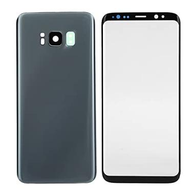 Imagem de Zyyini Conjunto de capa de vidro traseira traseira de telefone, substituição de vidro frontal traseira para S8 Smartphone tela frontal vidro conjunto de substituição de