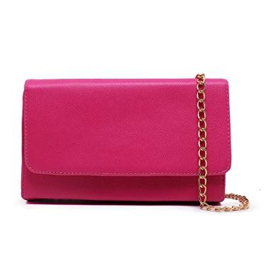 Imagem de Bolsa Feminina Pink Clutch Alça De Corrente CM Shoes