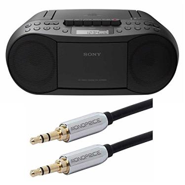 Imagem de Sony Cfds70-Blk CD/MP3 Cassete Boombox Rádio de Áudio Doméstico, Preto, com AUX