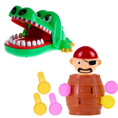 Imagem de Jogo Brinquedo de Mesa Crocodilo Morde Dedo + Pula Pirata