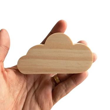 Imagem de Gancho Cabideiro De Madeira Formato Nuvem