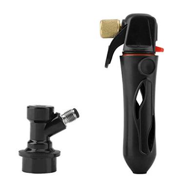 Imagem de Carregador de barril, carregador de barril portátil para homebrew, injetor de CO2 portátil, dispensador de chope para válvula de refrigerante caseiro (preto)