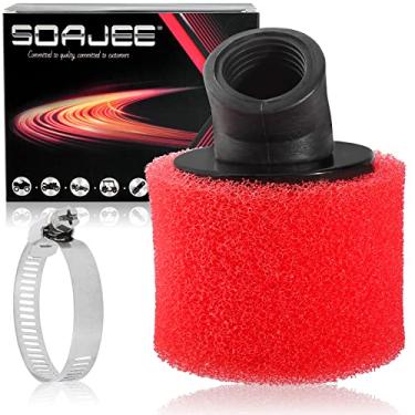 Imagem de SOAJEE Filtro de ar angular de 32 mm para 50cc - 90cc 110cc 125cc 150cc GY6 Motor Motocicleta ATV Quad Scooter Go Kart Mini Bolso Pit Dirt Racing Super Bike XR50 Kawasaki Suzuki Yamaha 30mm 31mm