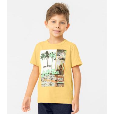 Imagem de Camiseta T-shirt Infantil Masculina Rovitex Kids Amarelo