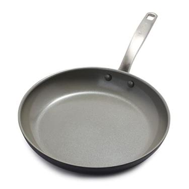 Imagem de GreenPan Chatham Hard Anodized Healthy Ceramic Antiaderente, Frigideira de 28 cm, Livre de PFAS, Pode ser lavada na lava-louças, pode ir ao forno, cinza