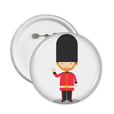 Imagem de Royal England Desenho Art Deco Presente Moderno Alfinetes Emblema Botão Decoração Acessório 5 peças