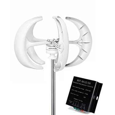 Imagem de Gerador de turbina eólica vertical eficiente de 110V/ 220V Gerador de turbina eólica 5000W Windmill RV Farm Gerador de Eólico Pequeno Uso de Merinho de vento Energia livre (branco),24v