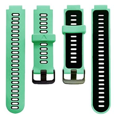 Imagem de Pulseiras de relógio para Garmin Forerunner 235 pulseiras pulseira de silicone Forerunner 220/230/235/620/630/735XT/235 Lite substituição (Cor: verde azul)