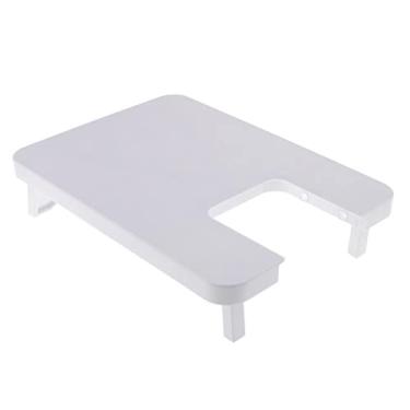 Imagem de CUTICATE Mesa de Costura Portátil Extensível Branco Plástico Moderno Sala de Estar