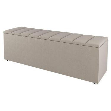 Imagem de Calçadeira Baú Queen Size Cora 160Cm Suede Bege