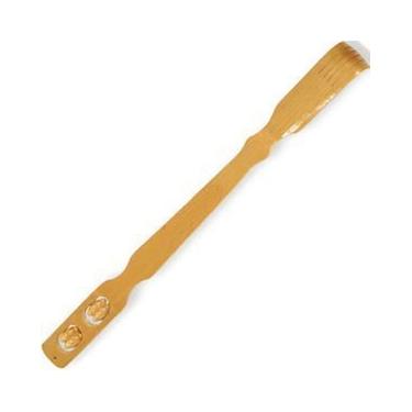 Imagem de 45,7 cm. Co ador traseiro de bambu com massageador de rolos