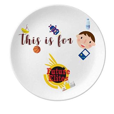 Imagem de Prato de Porcelana Infantil Pure Potential Elite Jantar Prato Redondo Masculino