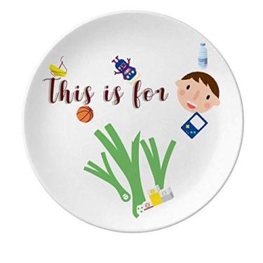 Imagem de Prato de porcelana para o corpo de cebola Happy Onion da Vegetable Expression