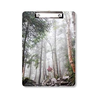 Imagem de Fog Forestry Science Nature Scenery Prancheta pasta, bloco de notas A4
