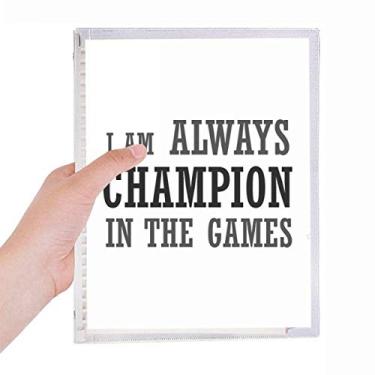 Imagem de Caderno "I Am Always Best One In The Games" com folhas soltas e diário recarregável, papelaria