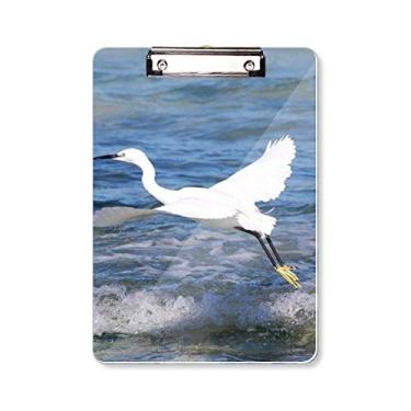 Imagem de Prancheta branca oceano imagem mar pasta, bloco de anotações, placa de apoio A4