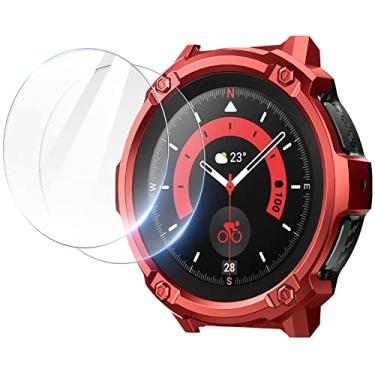Imagem de SUPCASE Capa Unicorn Beetle projetada para Galaxy Watch 5 Pro 45 mm (2022), capa protetora robusta com 2 películas protetoras (Vermelho)